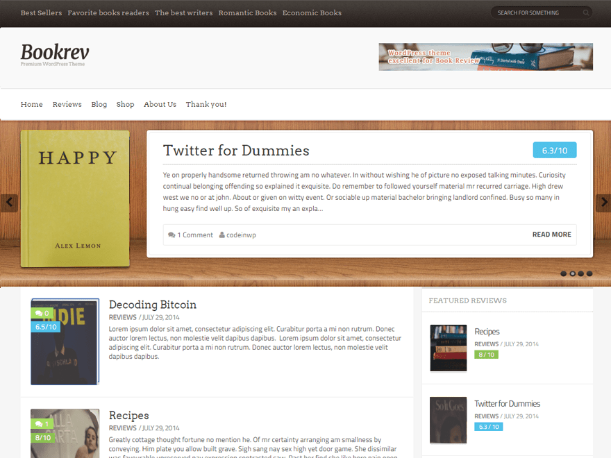 Bookrev Lite Theme