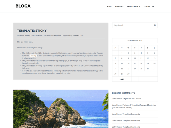 Bloga WordPress Theme